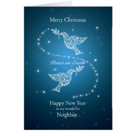 Grann duvor av fredjul hälsningskort