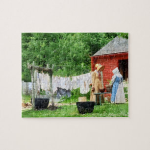 Grann som skvallrar på Washday Pussel