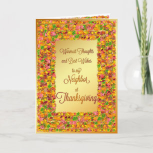 Grann thanksgiving, höst löv helgkort