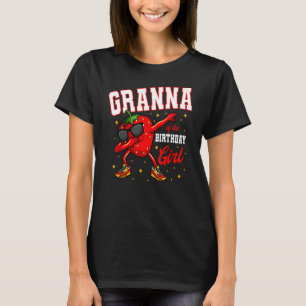 Granna of Birthday Girl Dabbing Strawberry Bda T Shirt