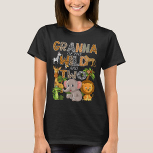 Granna of Vild and Two Zoo Safari Jungle Birth T Shirt