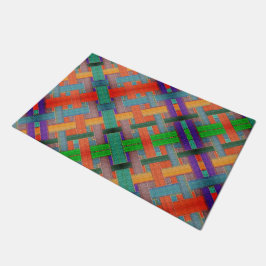 Grannans korsade rödaktiga remsor, med vävt utseen