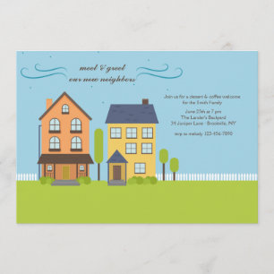 Grannar Möte och inbjudan till grannar