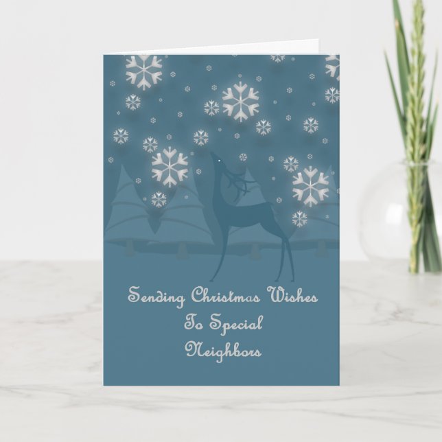 Grannar Reindeer jul Helgkort (Framsida)