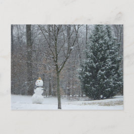 Grannens vinterscen i Snö i Snögubbe Vykort