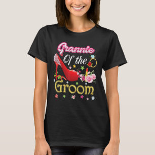 Grannie Groom Lycklig Bröllop Flower Rosa Sho T Shirt
