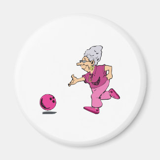 Grannies bowling-ligan magnet