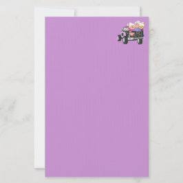 Grannies Ride Black Pickup Lastbil Stationery Brevpapper