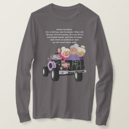 Grannies Ride Grått Långärmad T-Shirt