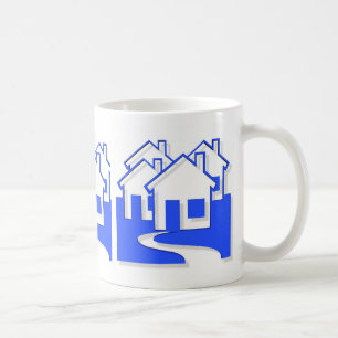 Grannskap av husmuggen kaffemugg