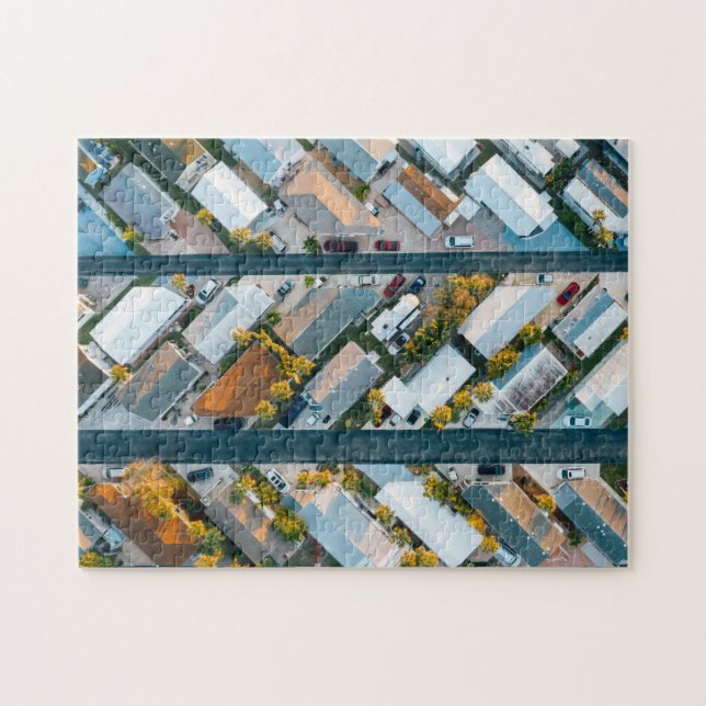 Grannskap som Bygger Jigszawa Puzzle Complex Jigsz Pussel (Horisontell)
