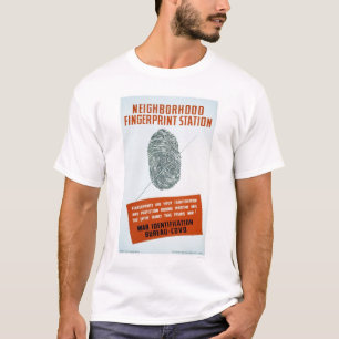 Grannskapen identifierar med fingeravtryck tee shirt