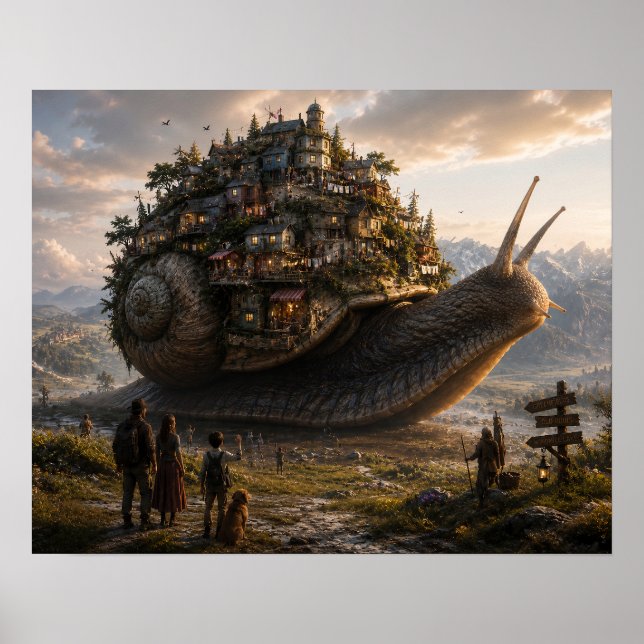 Grannskapet på den jättelika snigeln poster (Framsidan)
