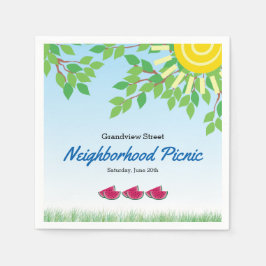 Grannskapsbild med Watermelon & Sol Pappersservett