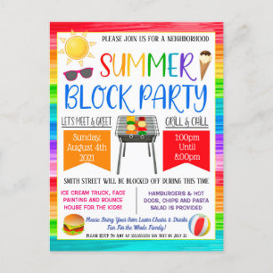 Grannskapsblock Party Inbjudan