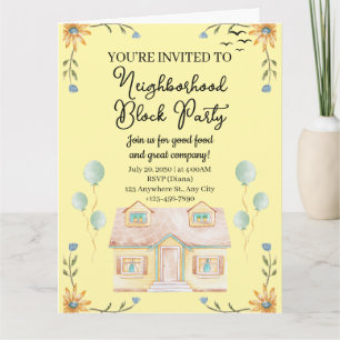 Grannskapsblock Party Kort
