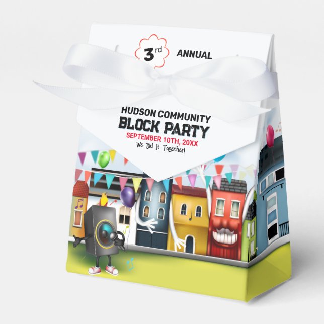 Grannskapsblock Party Presentaskar (Framsidan Sidan)
