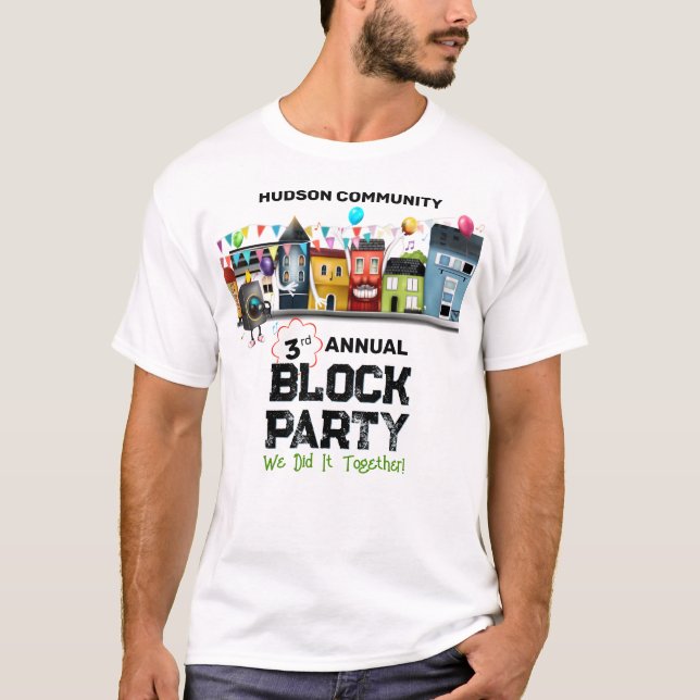 Grannskapsblock Party T Shirt (Framsida)