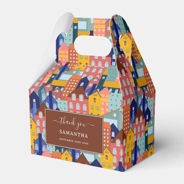 Grannskapsblock Stadshus Mönster Presentaskar (Framsidan Sidan)