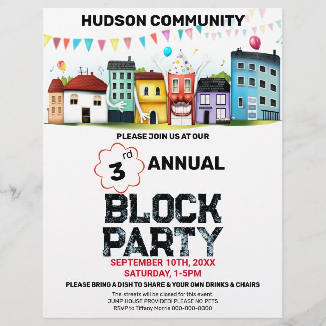 Grannskapsblockfest Flyer (Framsidan)