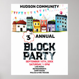 Grannskapsblockfest Poster
