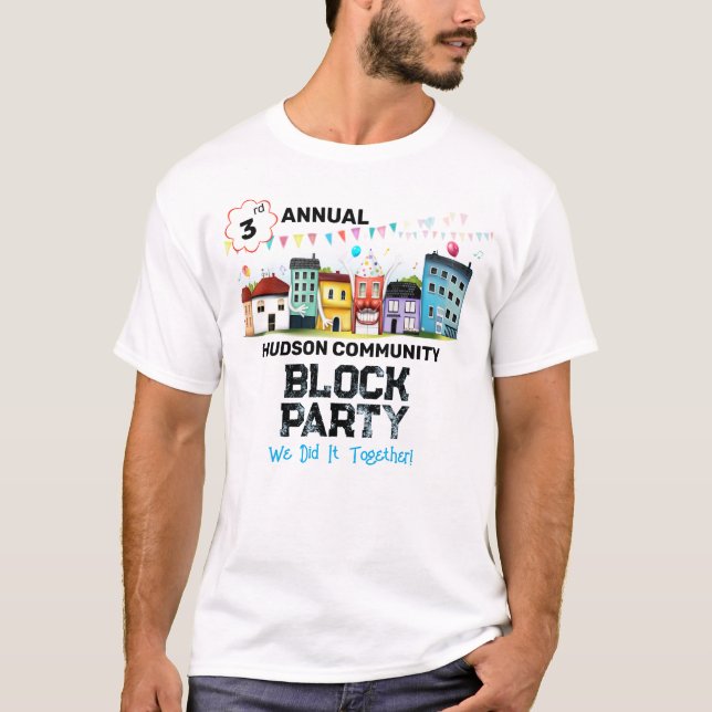 Grannskapsblockfest T Shirt (Framsida)