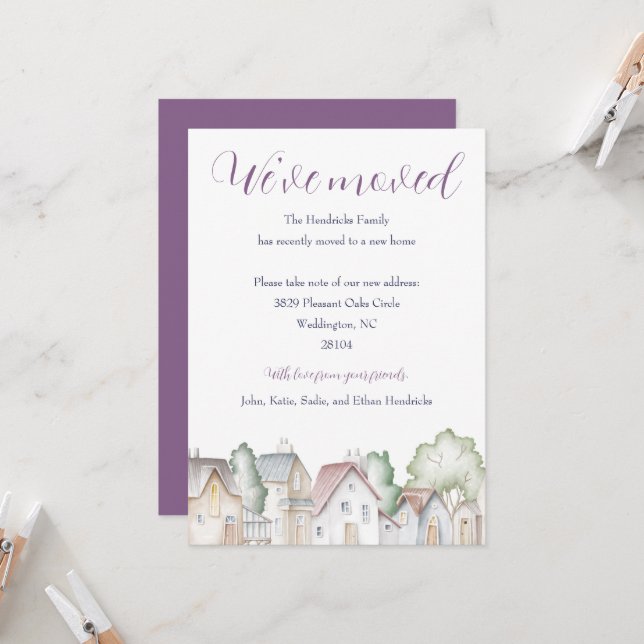 Grannskapshus Flytta Announement Inbjudningar (Fram/Back In Situ)