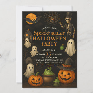 Grannskapskorv Halloween fest Inbjudan