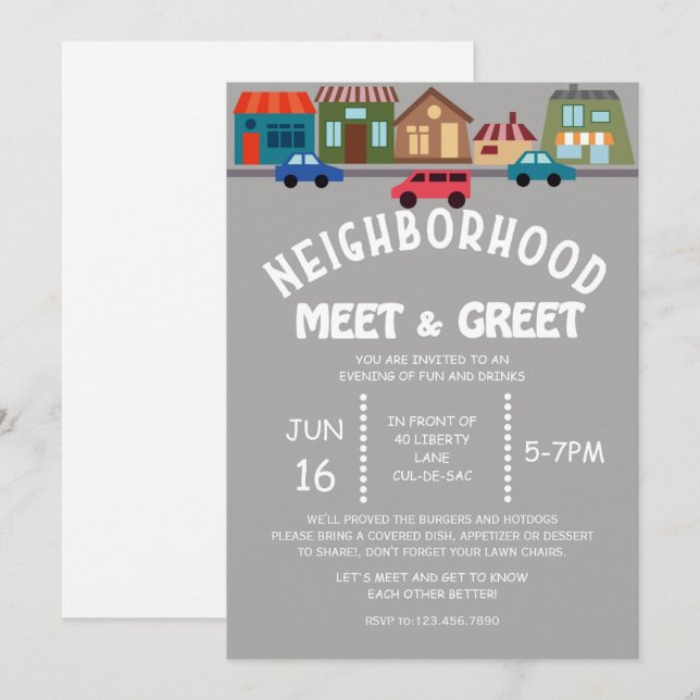 Grannskapsmöte och inbjudan till grannländer (Fram/baksida)