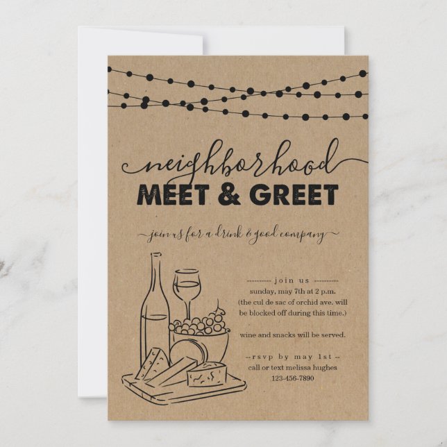 Grannskapsmöte och inbjudan till Greet-partiet (Framsida)