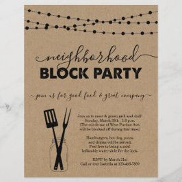 Grannskapspartiets inbjudan - Flyer