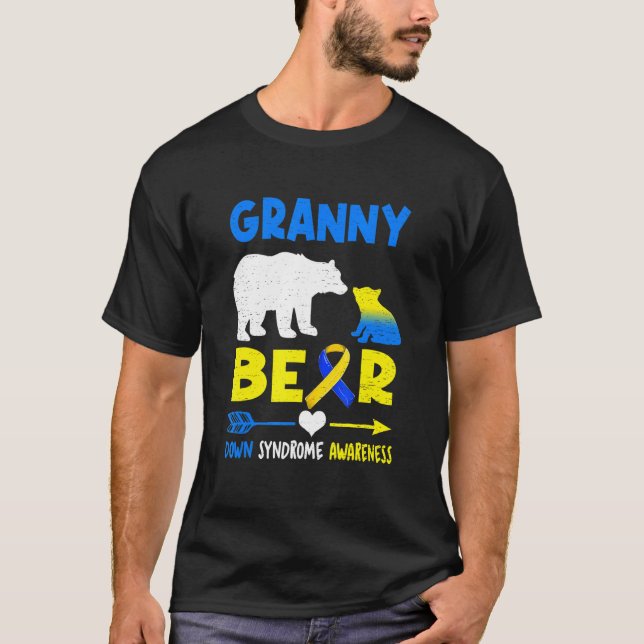Granny Bear Family Matching Down Syndrome Awarenes T Shirt (Framsida)