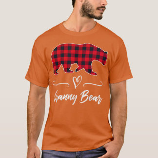 Granny Bear Red Buffalo Check Play Roligt Grandma T Shirt
