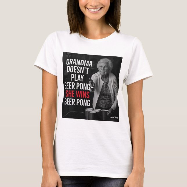 Granny Beer Pong, T-Shirt (Framsida)