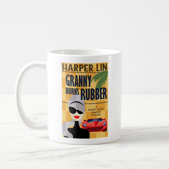 Granny Burns Rubber från Harper Lin Bok Cover Mugg (Vänster)