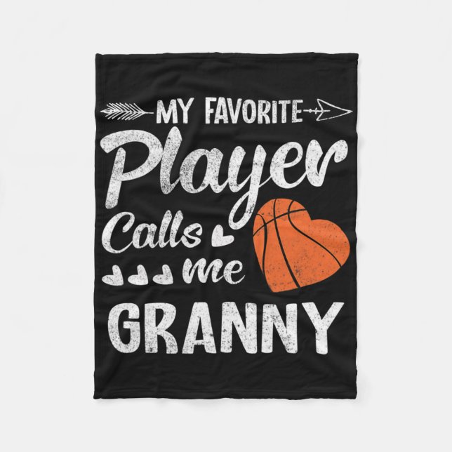 Granny Bysketbyll Min favoritspelare kallar mig Gr Fleecefilt (Framsidan)
