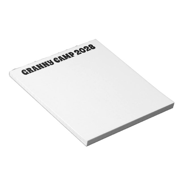 Granny Camp Retro Text Anteckningsblock (Vinklad)