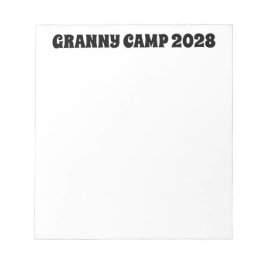 Granny Camp Retro Text Anteckningsblock