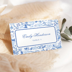 Granny Chic Chinoiserie Bröllop Bord ortkort Bordsnummer