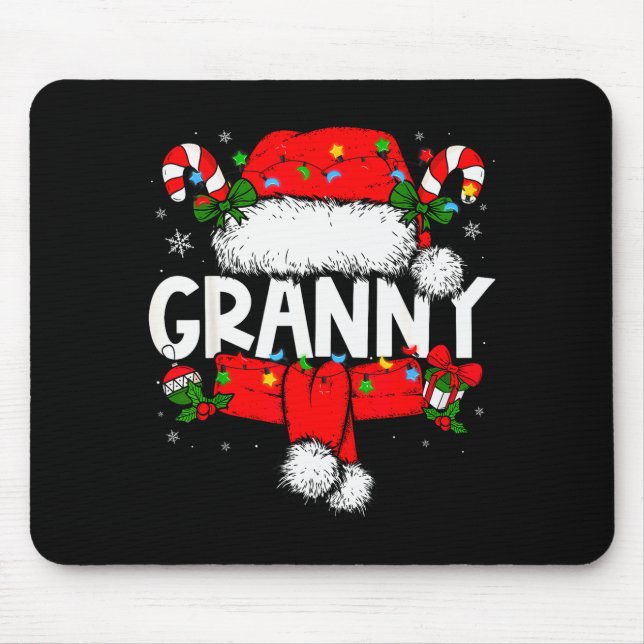 Granny Christmas Pajama Santa Claus Family Matchin Musmatta (Framsidan)