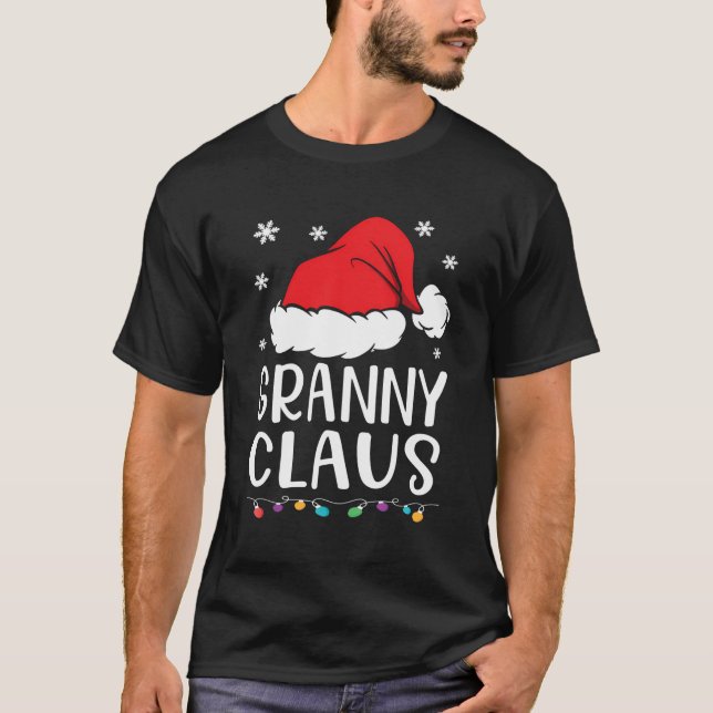 Granny Claus Family Granny Claus Pajama T Shirt (Framsida)