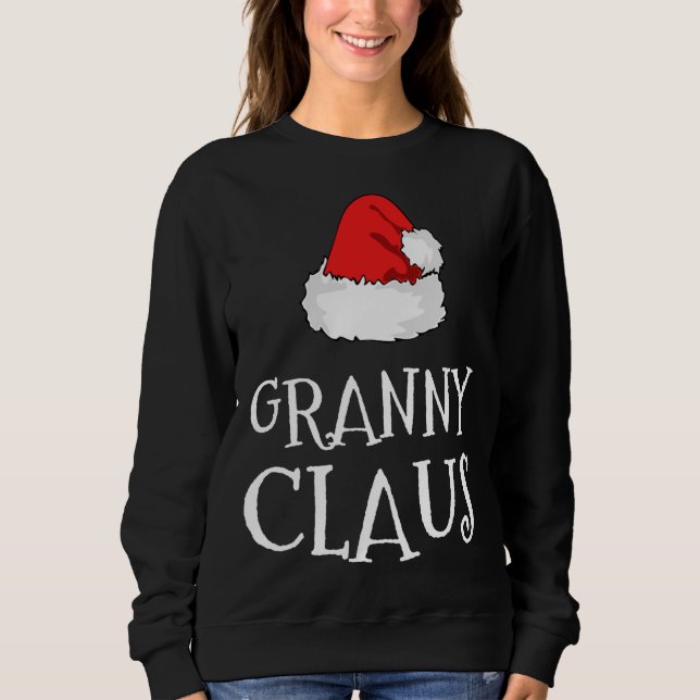 Granny Claus jul-familjens familj Matching P T Shirt (Framsida)