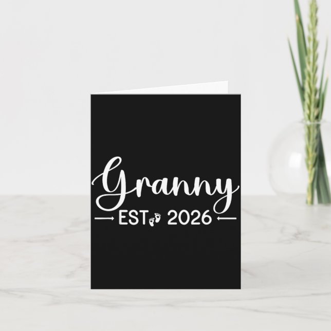 Granny Est 2026 New Matching Mother To Be 2026  Kort (Framsida)