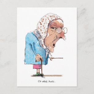 Granny Gets Mad-vykort! Vykort