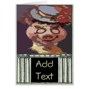 Granny Gris Card Hälsningskort