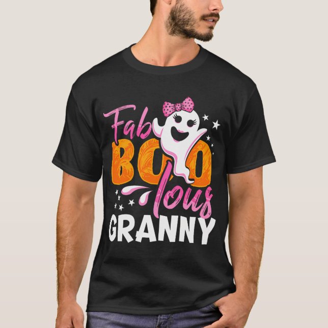 Granny Halloween Womens Fab Boo Lous Premium T Shirt (Framsida)