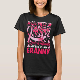 Granny in Heaven Butterfly Fantastisk Breast Cance T Shirt