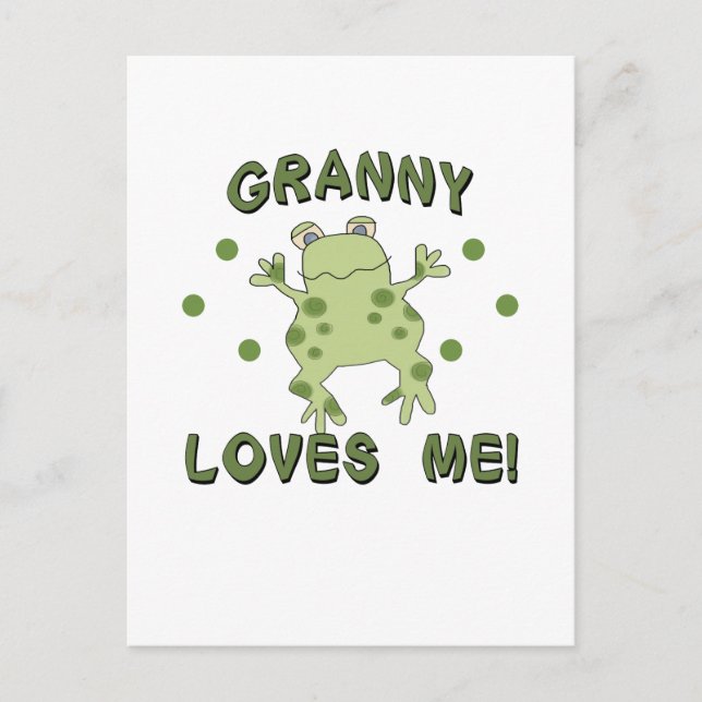 Granny Kärlek Me Frog Vykort (Framsida)