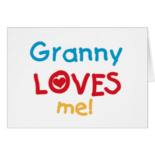 Granny Kärlek Me Tshirts och Gifts Hälsningskort