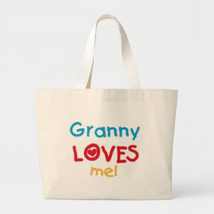 Granny Kärlek Me Tshirts och Gifts Jumbo Tygkasse
